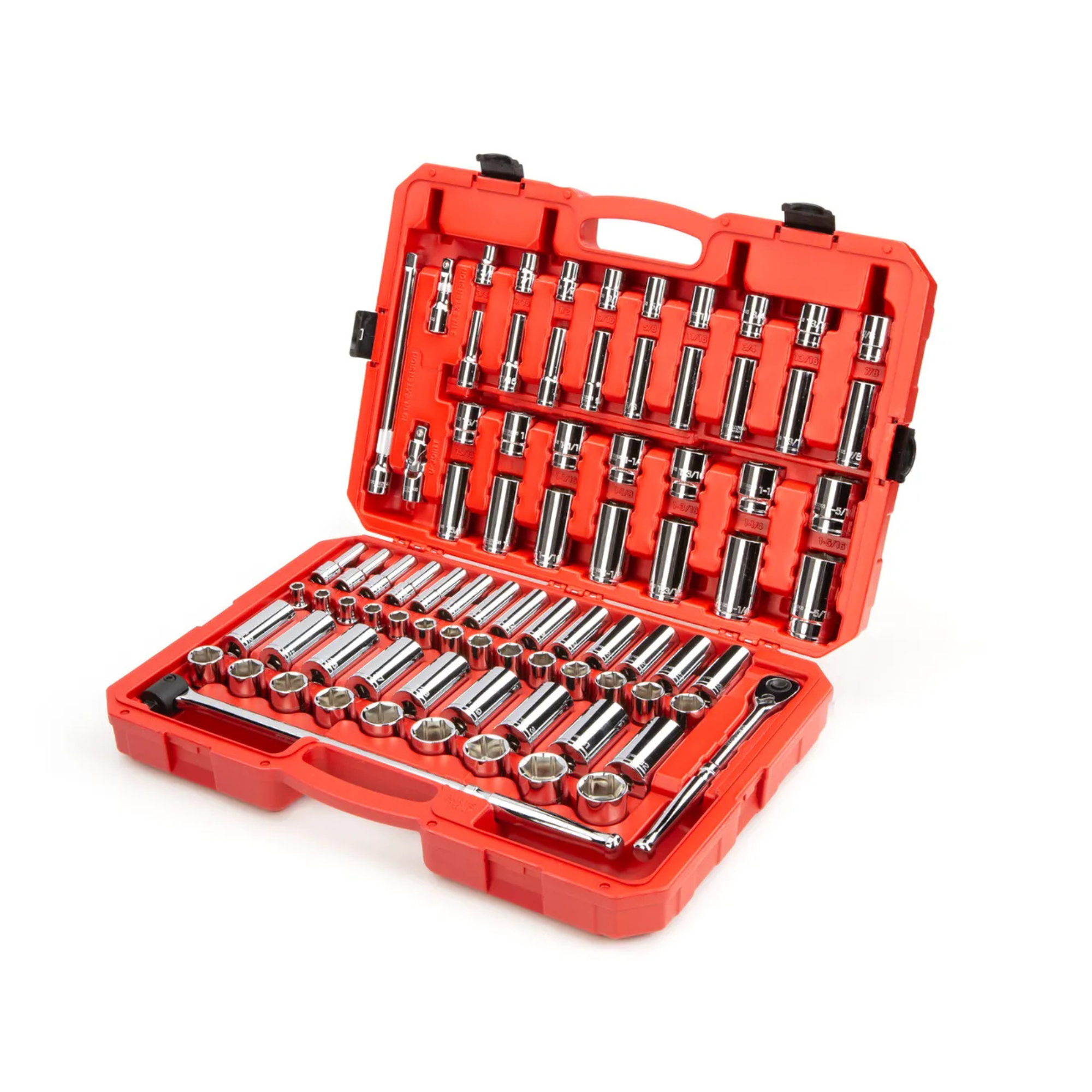 Tekton 1/2 Inch Drive 6-Point Socket and Ratchet Set with Case (83-Piece) from GME Supply